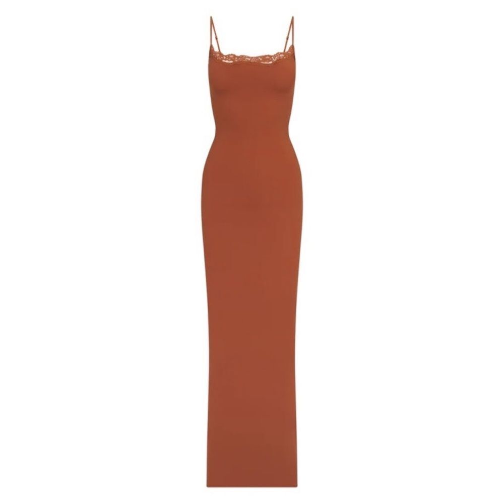 NWT SKIMS•FITS EVERYBODY Lace long slip dress XL